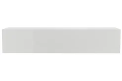 Store Miliboo Elemento de pared TV horizontal lacado blanco brillante ETERNEL