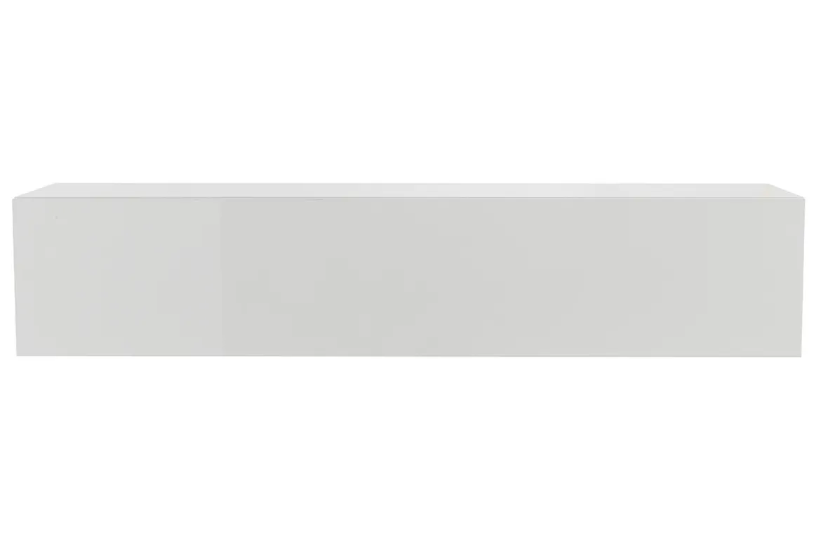 Store Miliboo Elemento de pared TV horizontal lacado blanco brillante ETERNEL