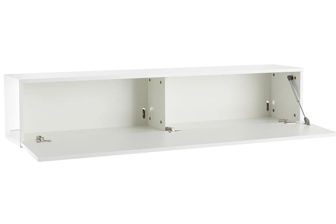 Store Miliboo Elemento de pared TV horizontal lacado blanco brillante ETERNEL
