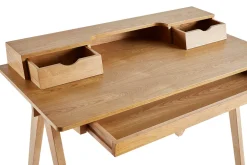 Best Sale Miliboo Escritorio con almacenaje de madera clara 120 cm PULITO