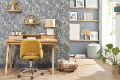 Best Sale Miliboo Escritorio con almacenaje de madera clara 120 cm PULITO