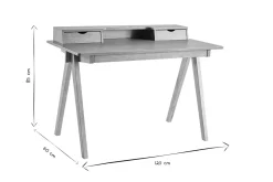 Best Sale Miliboo Escritorio con almacenaje de madera clara 120 cm PULITO