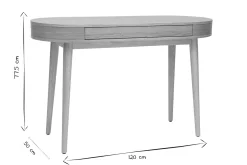 Cheap Miliboo Escritorio con cajón de madera clara 120 cm JUDITH