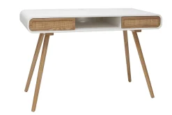 Clearance Miliboo Escritorio con puertas correderas y rejilla L120 cm OLYMPE