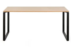Best Miliboo Escritorio con tablero de contrachapado de roble con patas de metal negro 160 cm OPAL