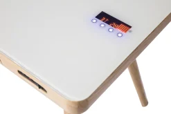 Cheap Miliboo Escritorio conectado multimedia - Cristal blanco y madera CLEVER