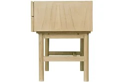 Hot Miliboo Escritorio de madera clara con cajonera de caña de ratán 120 cm GALINA
