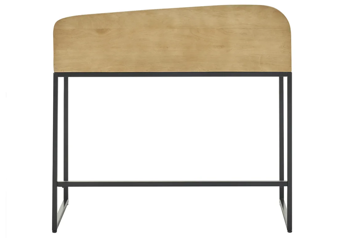 Flash Sale Miliboo Escritorio de madera maciza de mango con almacenaje 100 cm SHIVA