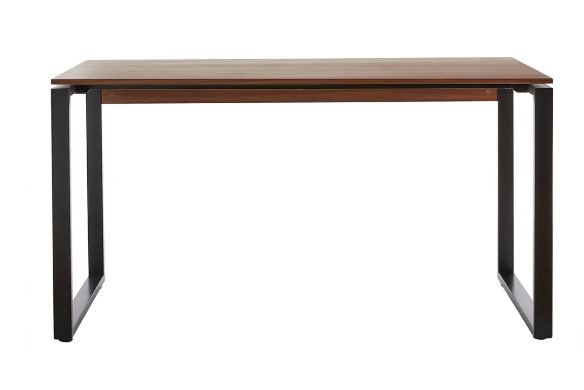 Best Miliboo Escritorio de madera oscura y metal negro 138 cm OPAL