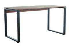 Best Miliboo Escritorio de madera oscura y metal negro 138 cm OPAL