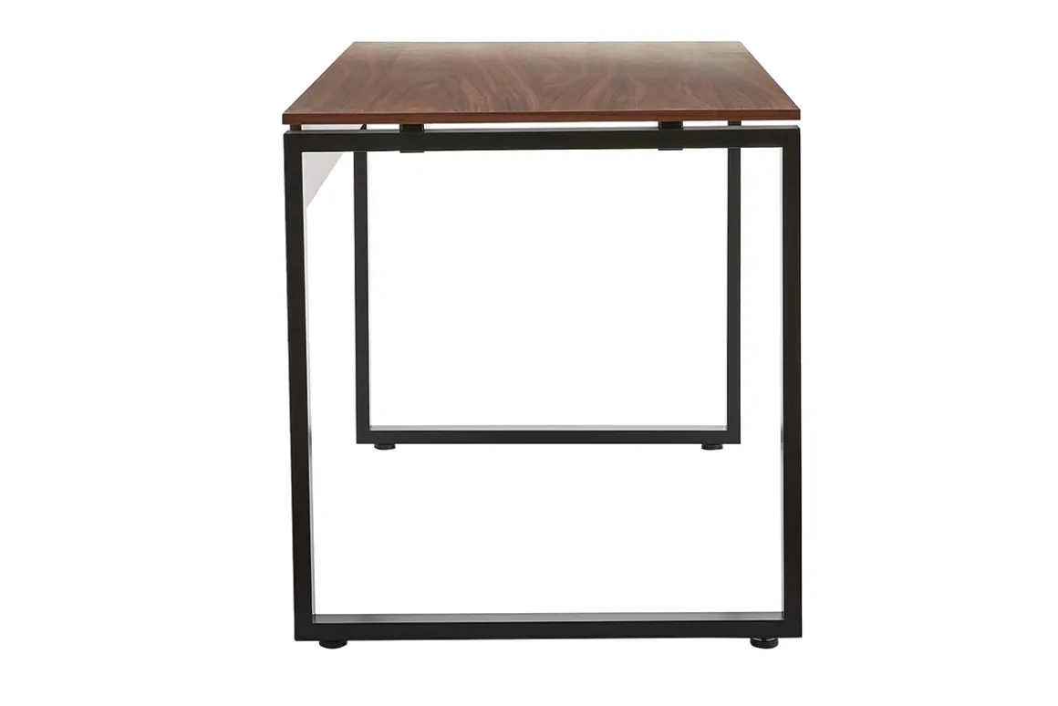 Best Miliboo Escritorio de madera oscura y metal negro 138 cm OPAL