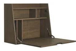 Cheap Miliboo Escritorio de pared vintage con cajonera de madera oscura 78 cm GABIN