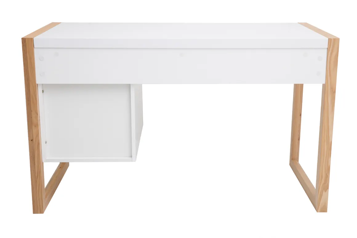 Clearance Miliboo Escritorio diseño 3 cajones blanco mate ARMEL