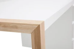 Clearance Miliboo Escritorio diseño 3 cajones blanco mate ARMEL