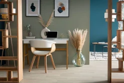 Store Miliboo Escritorio diseño blanco y madera BROOK