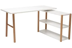 Flash Sale Miliboo Escritorio giratorio diseño escandinavo blanco y roble GILDA