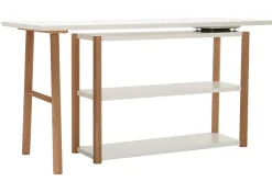 Flash Sale Miliboo Escritorio giratorio diseño escandinavo blanco y roble GILDA