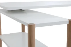 Flash Sale Miliboo Escritorio giratorio diseño escandinavo blanco y roble GILDA
