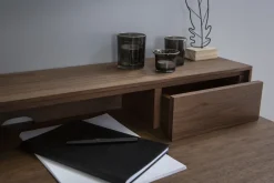 Cheap Miliboo Escritorio moderno con almacenaje madera nogal SEKRET