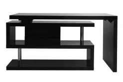 Cheap Miliboo Escritorio moderno modular con almacenaje 2 cajones amovible lacado negro MAX