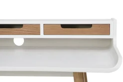 Hot Miliboo Escritorio nórdico madera blanca con almacenaje OPUS