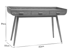 Fashion Miliboo Escritorio nórdico madera clara HALLEN