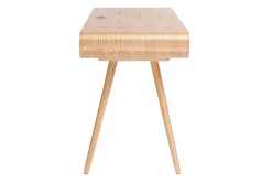Sale Miliboo Escritorio vintage con almacenaje de madera clara y caña 120 cm OLYMPE