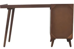 Discount Miliboo Escritorio vintage con compartimento de almacenaje de madera de acacia maciza 130 cm ROBY