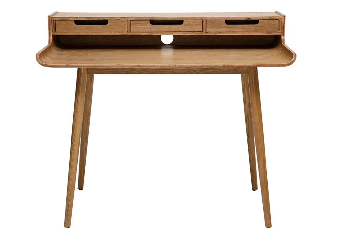 Fashion Miliboo Escritorio vintage fresno 3 cajones L110 cm OPUS