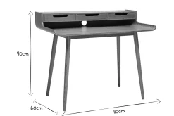 Fashion Miliboo Escritorio vintage fresno 3 cajones L110 cm OPUS
