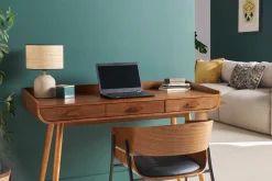 Shop Miliboo Escritorio vintage madera nogal HALLEN
