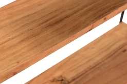 Sale Miliboo Estantería de pared oval en acacia y metal A130 cm HANG