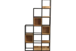 Shop Miliboo Estantería separador de espacios en mango y metal negro A180 cm FINLEY