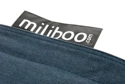 Flash Sale Miliboo Funda de puff gigante en algodón azul jean BIG MILIBAG