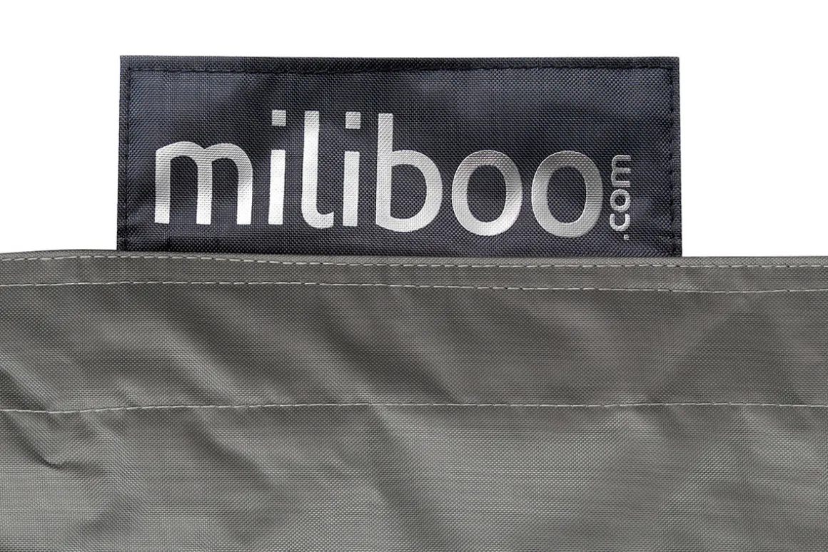 Clearance Miliboo Funda de puff gigante gris BIG MILIBAG