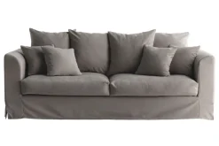 Sale Miliboo Funda de sofá de tela de color gris oscuro FEVER HOUSSE