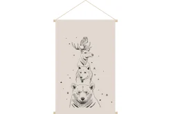 Fashion Miliboo Kakemono con animalillos del bosque 40 x 60 cm BUDDY