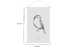 Online Miliboo Kakemono con estampado de pájaro 40 x 60 cm MELODY
