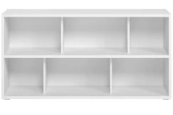 Outlet Miliboo Librería baja de madera blanca 140 cm EPURE