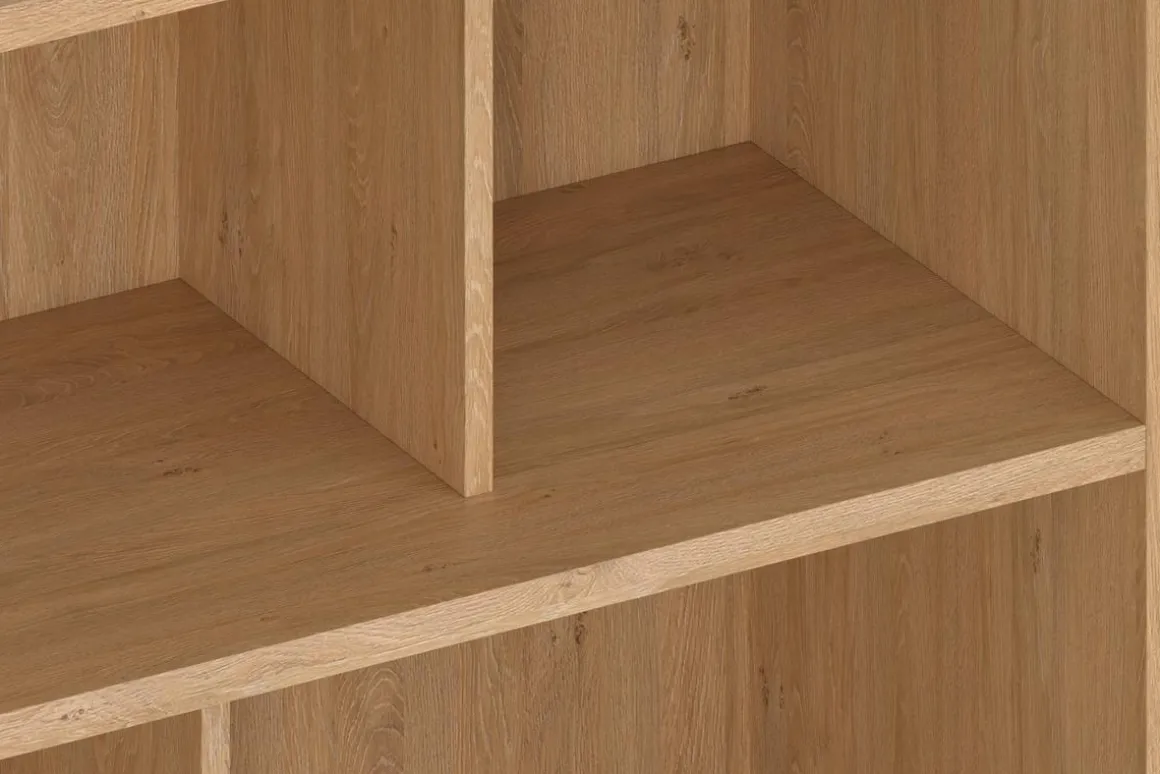 Discount Miliboo Librería de diseño acabado roble 140 cm EPURE