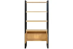 New Miliboo Librería de roble claro y metal negro 195 cm OPAL