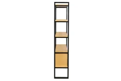 New Miliboo Librería de roble claro y metal negro 195 cm OPAL