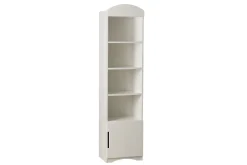 Cheap Miliboo Librería infantil blanca con 3 estantes y 1 compartimento cerrado ANTONIN