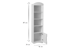 Cheap Miliboo Librería infantil blanca con 3 estantes y 1 compartimento cerrado ANTONIN