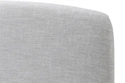 Clearance Miliboo Lit adulte scandinave tissu gris clair et bois 160 x 200 cm NIELS