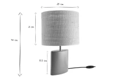 Outlet Miliboo Lámpara de mesa de cerámica terracota mate con pantalla de rafia natural 40 cm TIGA