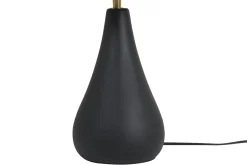 Flash Sale Miliboo Lámpara de mesa de cerámica negra mate con pantalla de rafia 49 cm PYRUS