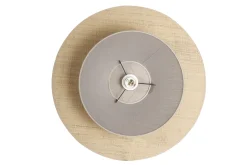 Best Sale Miliboo Lámpara de techo de lino beige y rafia natural 55 cm AZAMI