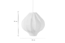Shop Miliboo Lámpara de techo de tul blanco 33 cm SHELL