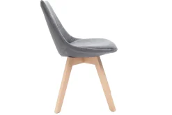New Miliboo Lote de 2 sillas diseño nórdico madera y tejido gris oscuro MATILDE